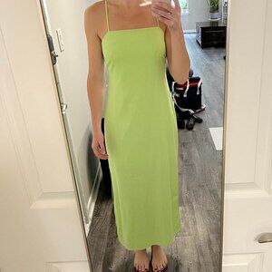 Le Lis Neon Green Midi Dress